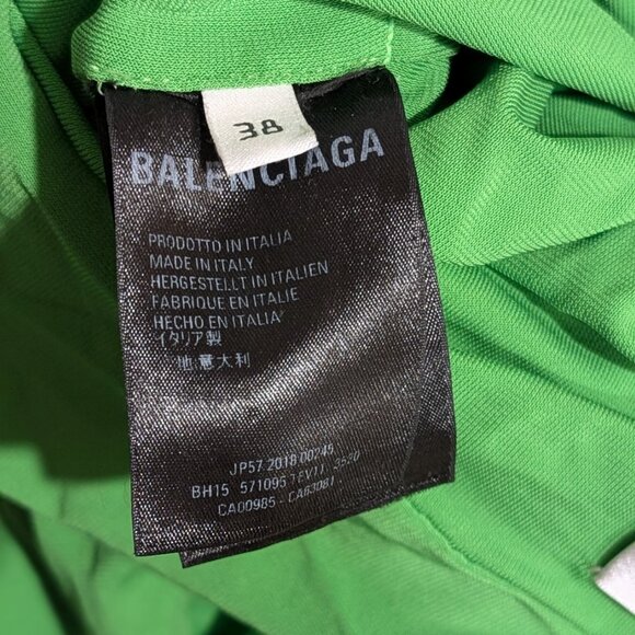 Balenciaga SS19 Runway Green Wrap Strapless Bustier Reverse Halter - FR 38/US 6 - Picture 15 of 15